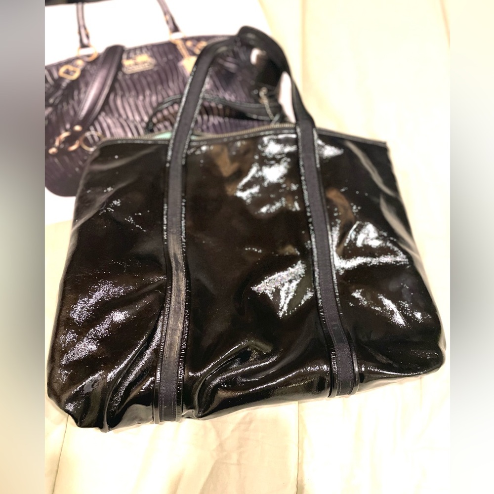 Vintage Y2k Coach Poppy Black Patent Leather Purse! - Gem